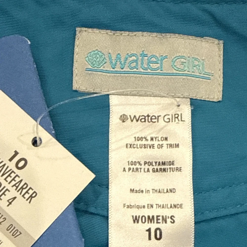 PATAGONIA Women 10 WATER GIRL Board Short Teal Nylon Drawstring Gorpcore NEW